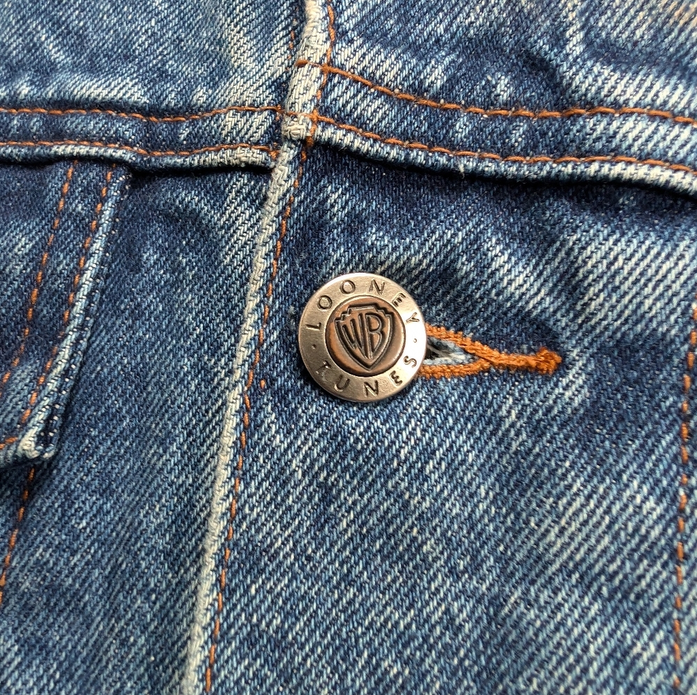 Taz Looney Tunes Denim Jacket (M) - Picture 4 of 9